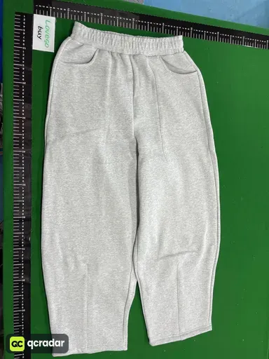 花灰直筒裤(flower gray straight sweatpants) fabric washing