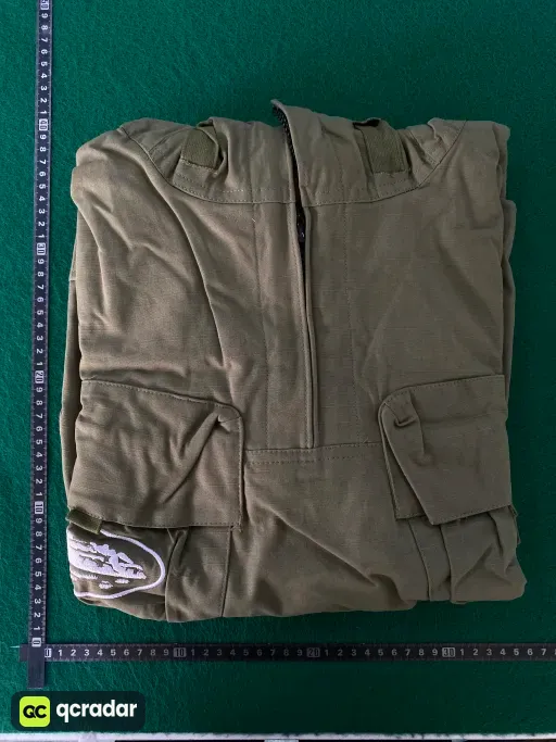 军绿斜口袋套装(TOP+PANTS)