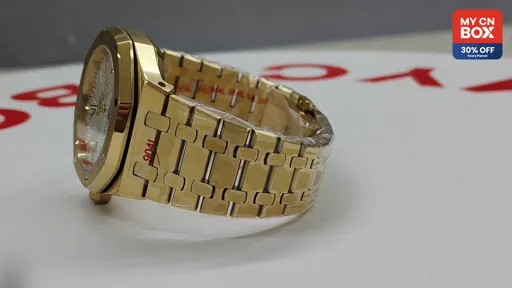 Gold Case · White Dial Steel Bracelet