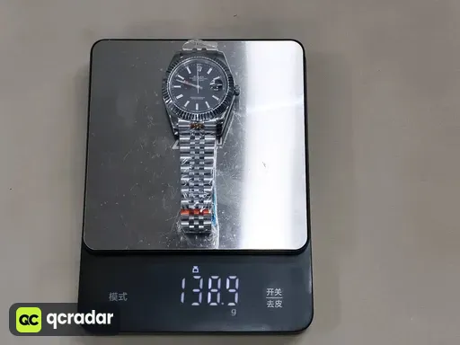 Silver Case Black Dial · Five-Link Strap