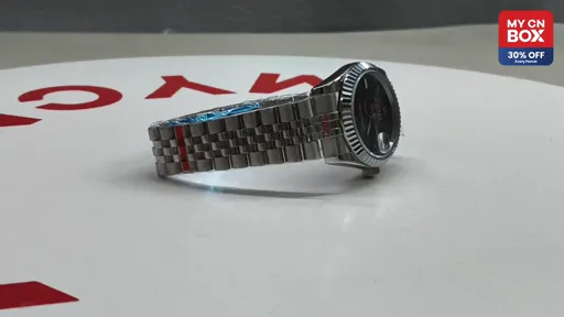 Silver Case Green Roman Dial · Five-Link Steel Bracelet