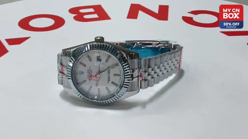 Silver Case White Dial · Five-Link Steel Bracelet