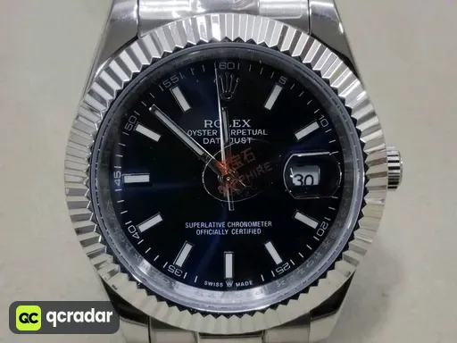 Silver Case Blue Dial · Three-Link Strap