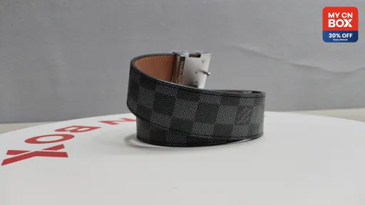 Black Check Silver Buckle