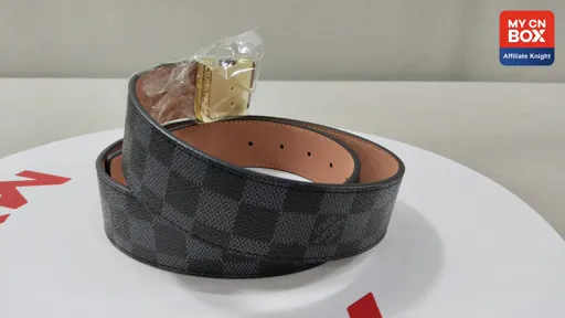 Black Check Gold Buckle