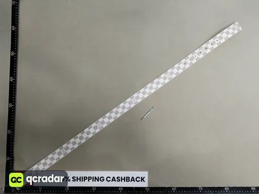 White Check Silver Buckle