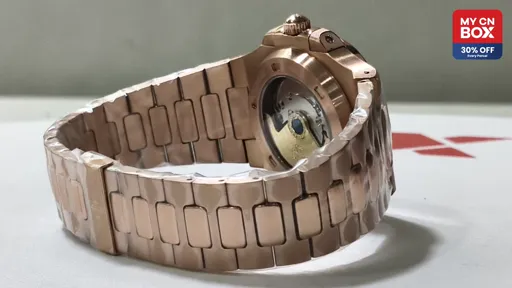 Rose Gold Case · Brown Dial Steel Strap