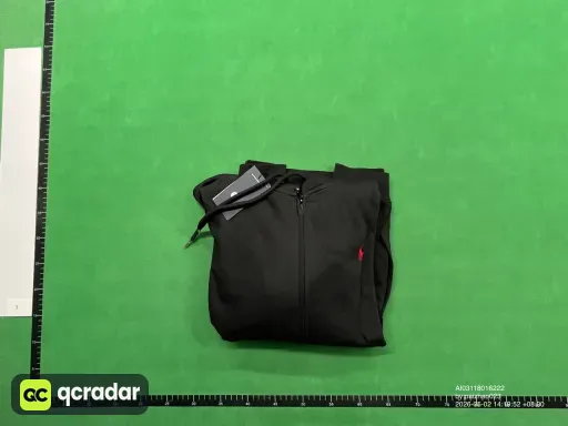Hoodies black (red logo) zipper