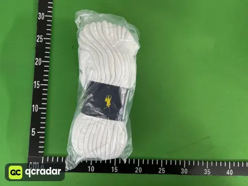 SIX  PAIRS 白色中筒【毛巾底】