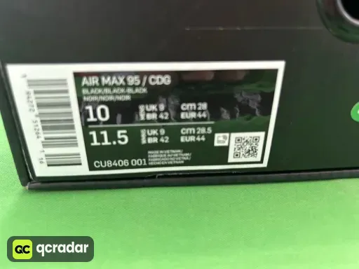 Gx Max95“CDG x Black”CU8406-001