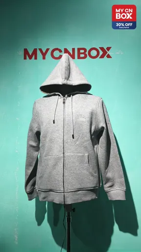 New hoodie gray horse