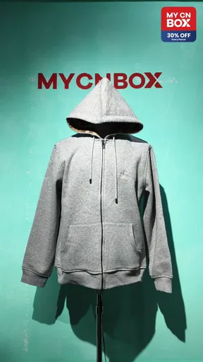 New hoodie gray horse