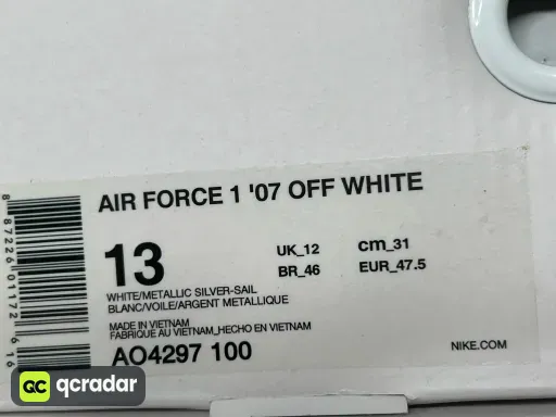 配色:OWF版 空军白色艺术馆AO4297-100