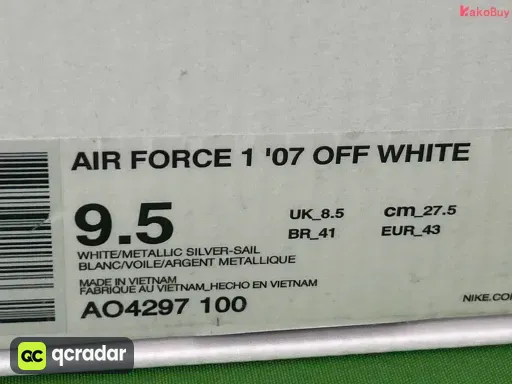 配色:OWF版 空军白色艺术馆AO4297-100