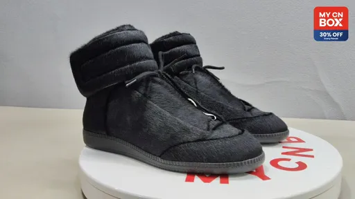Black Horsehair High-Tops (Custom, ships in 10 days)