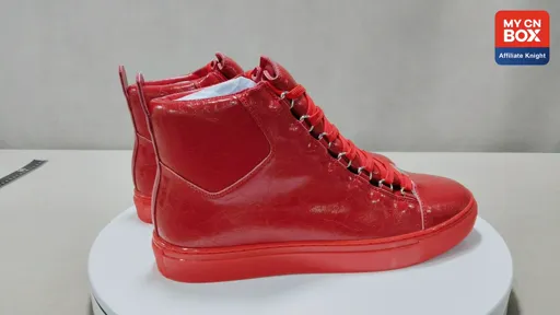 Red High-Top Genuine Leather