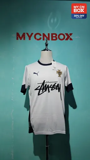 Stussy2526 Portugal white training uniform
