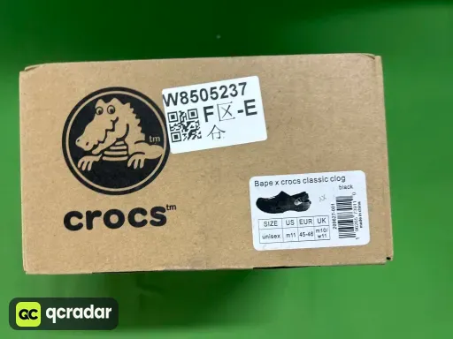 型号:DG版 CROCS bape  黑色