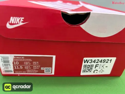 款式配色:NK Max90黑红 DQ4071-001