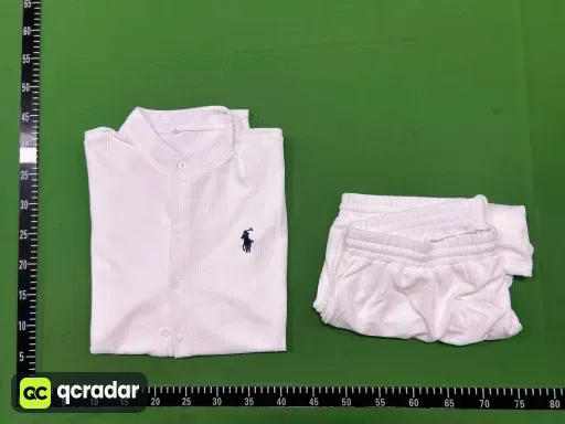 Ralph Lauren立领短袖短裤 白