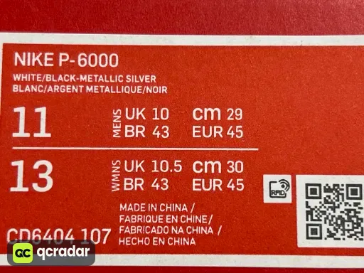 尺码:EU45=US11
