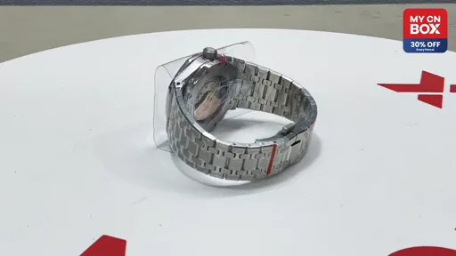 Silver Case, Black Dial, Steel Bracelet