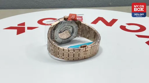 Rose Gold Case, Black Dial, Steel Bracelet