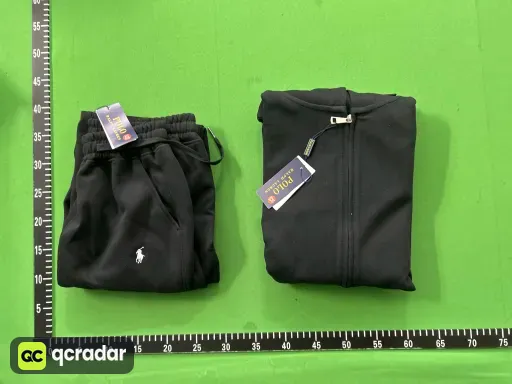 黑色拉链套装 白