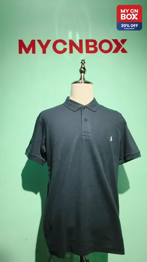 Royal blue white label