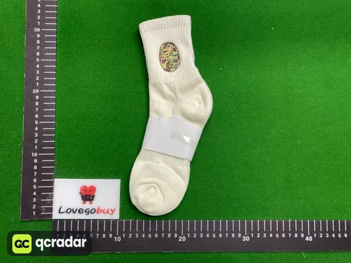白色中筒迷彩刺绣