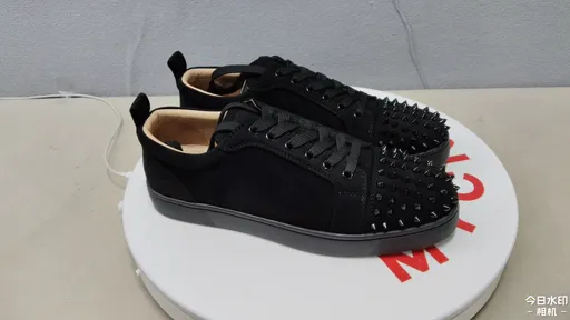 Black suede toe studs