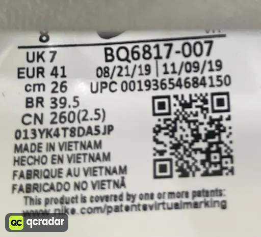 尺码:EU41=US8