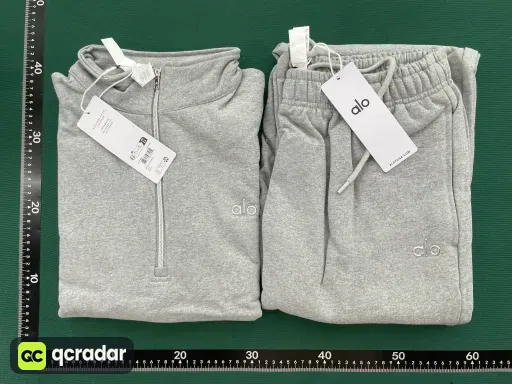灰色半拉链直筒-套装(升级版本,尺码:S-XL)
