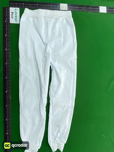 白色黑标裤子实拍