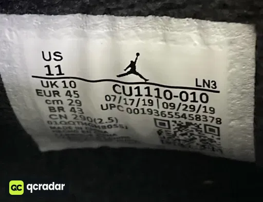 尺码:45=US11