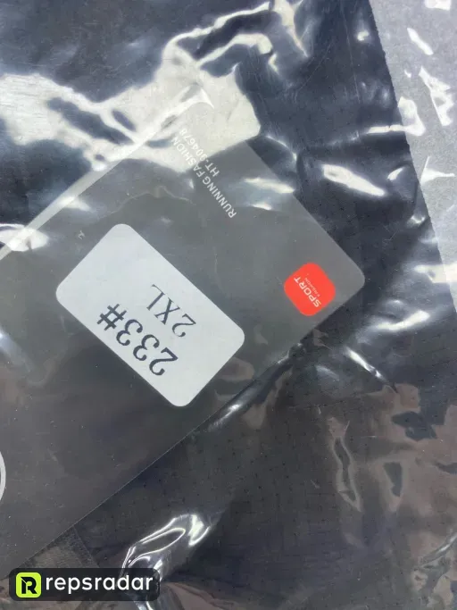 Black double white hook thread sweatpants