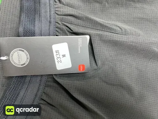 黑色单白钩运动裤