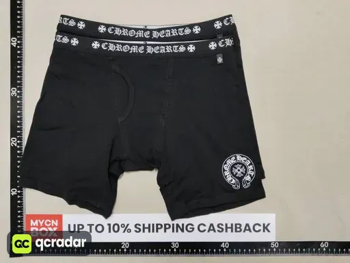 New CHRO Black Classic Small Logo Boxer Briefs - Long Leg - Size: M