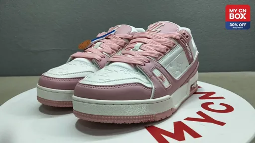 Pink White Denim