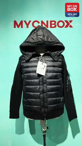 Black Hooded with White Label