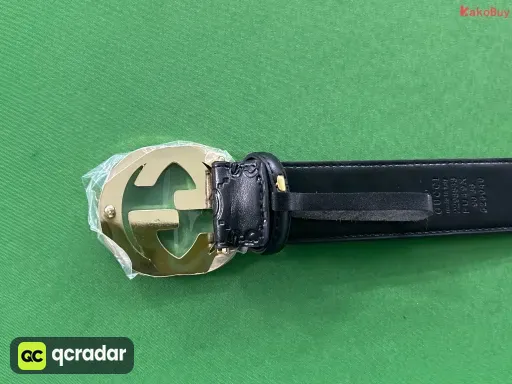 黄底黑色压花GG金扣