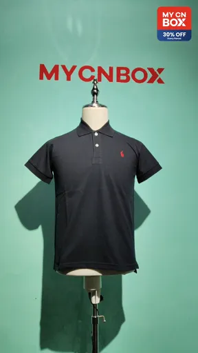 Navy blue+red label