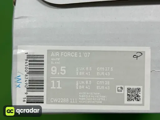 G Batch AF1 White