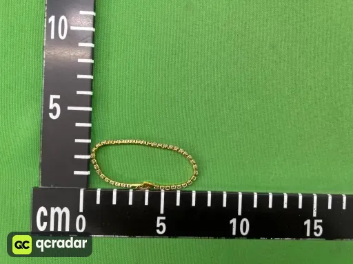 HB268 3mm排钻手链（黄金色）【16cm】