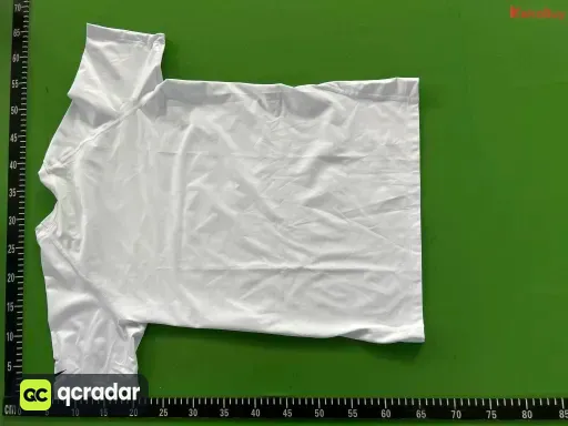 白色中双沟短袖