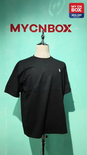 Black T-Shirt with White Label