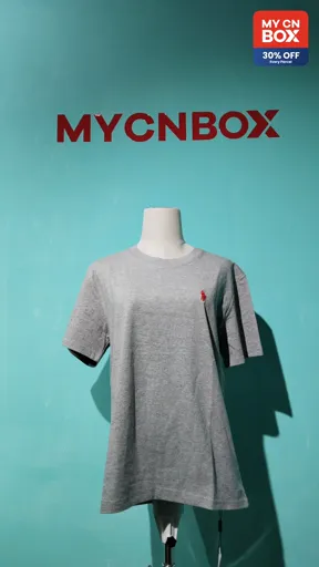 Gray T-Shirt with Black Label