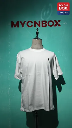 White T-Shirt with Black Label