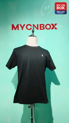 Black T-Shirt with White Label