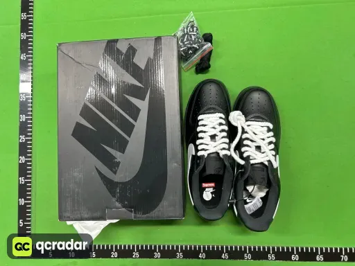 款式配色:【G版】AF1 SUP黑色白钩红印 CU9225-001
